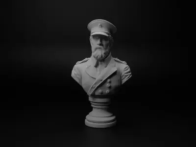 American Civil War Bust Chess 3D print model get