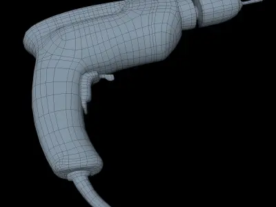 Drill Low Poly electric Low-poly 3D model