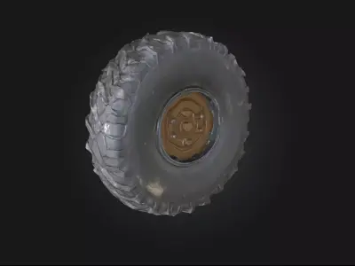 Rugged Wheel  Heavy-Duty Tire Model for Off Road 3D model