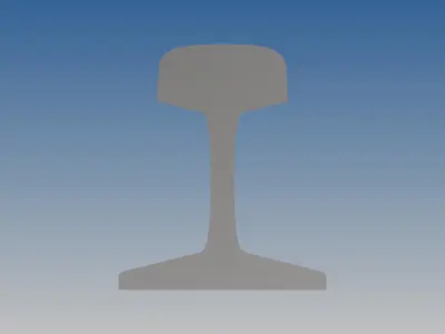 British Standard-EN13674  46E3  rail 3D model