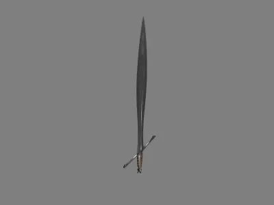 Leather bound sword Low-poly 3D model