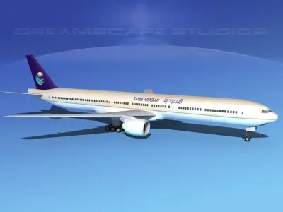 Boeing 777-300 MP Saudi Arabian Airlines 3D model