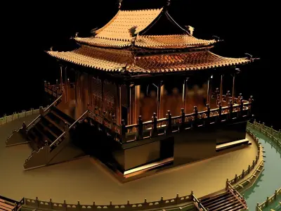Chinese ancient  house   3D model buy