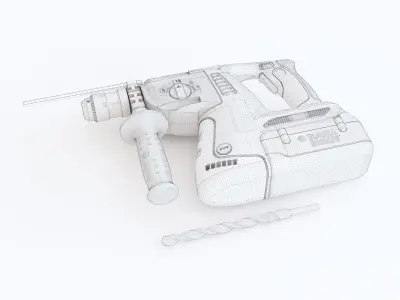 Black decker sds drill 3D model