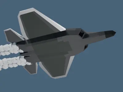 F22 inspired Fighter Jet 3D print model