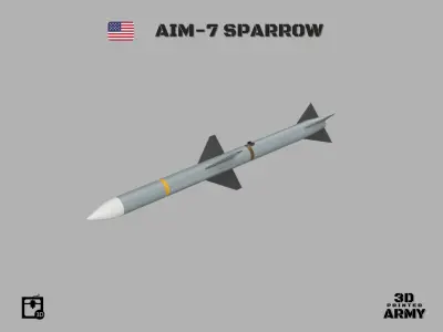 AIM-7 SPARROW missile for aeromodelling - 3D printing files 3D print model