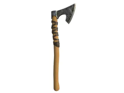 Medieval Battle Axe Low-poly 3D model order