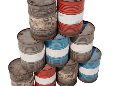 Metal Barrel Low-poly 3D model buy