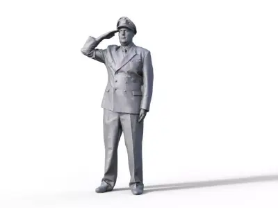 Figur captain Marine figure ship model 3D print model