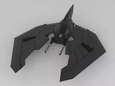 Sci-Fi Alien Fighter Space Ship 3D model
