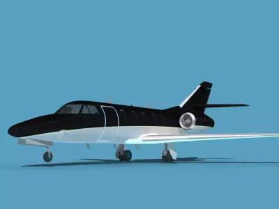 Dassault Falcon 20 V09 3D model