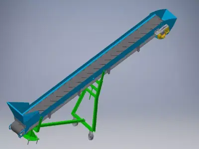 Belt conveyor 3D model 3D model