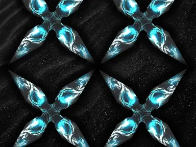 blue dragon ninja shuriken Free low-poly 3D model