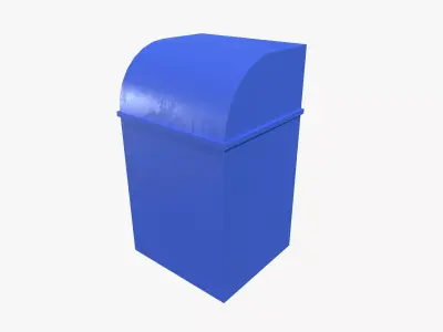 Industrial Waste Container Low-poly 3D model