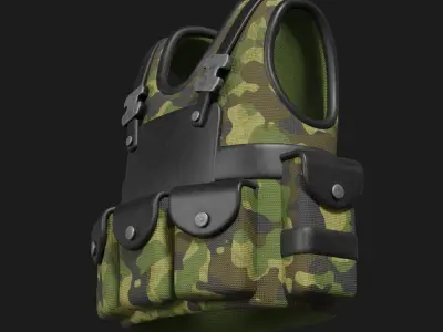 3D Military Tactical Vest 3D model