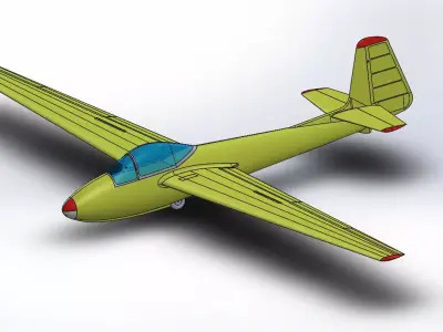 Czech glider Lunak 107 3D print model