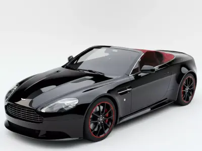 Onyx and Crimson Stealth Convertible 3D Model Low-poly 3D model