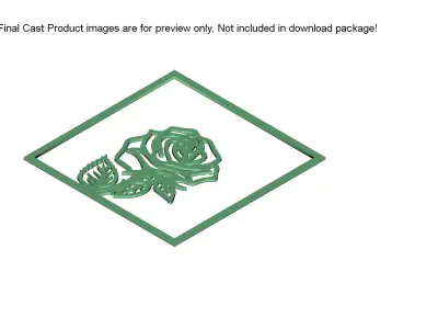 Rose Flower Mold 3D Printable Model for DIY Crafts 3D model