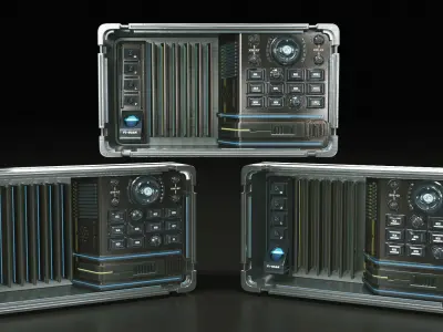 control panel 3D model 5