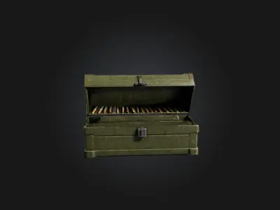 Realistic Ammunition Box Model Low-poly 3D model