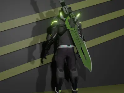 Cyber hunter 3D model