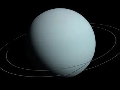  Volumetric Neptune Gas Giant with Ring System For Blender 