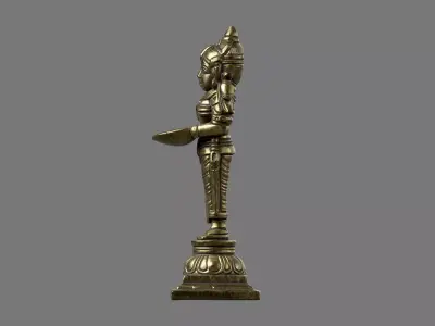 Standing Lady Deepam Low-poly 3D model