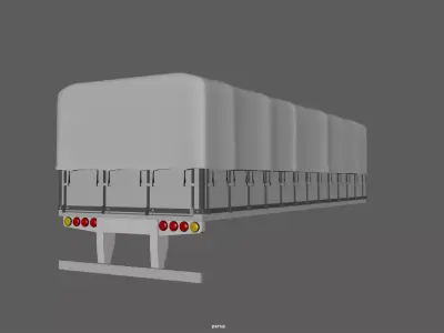 Truck Body Grain Brazil Soy Free 3D model
