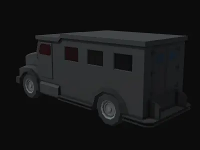 Swat Van Low Poly Low-poly 3D model