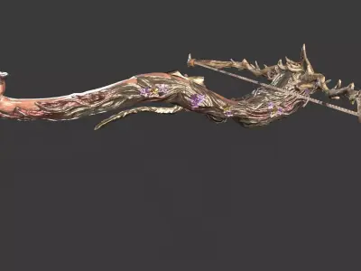 Crossbow 03 Low-poly 3D model