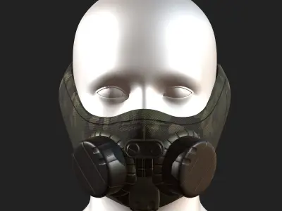 Gas mask helmet scifi fantasy armor hats military Low-poly  Low-poly 3D model