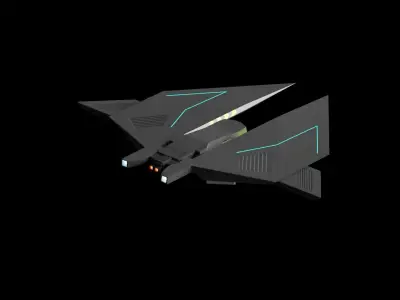 sci-fi Aircraft 3D model