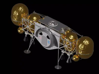 Dynetics ALPACA Human Landing System 3D model