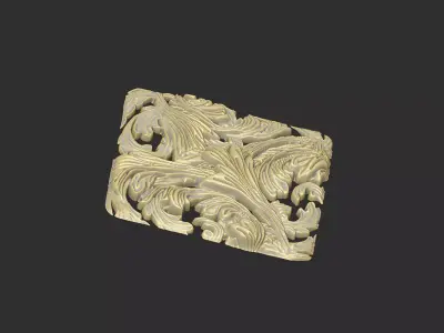 square-charm royal-vintage pendant 3D print model