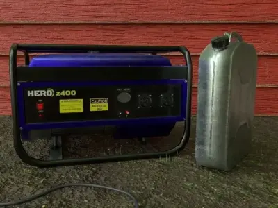 Electric generator   Low-poly 3D model