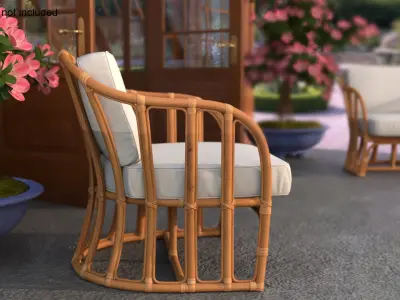  Victorian Style Greenhouse with Furniture and Flowers 