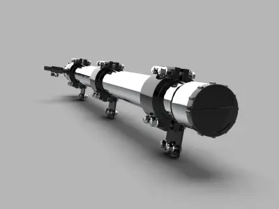 Roof Rack Water Tank for Off-Road Vehicles Low-poly 3D model