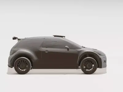 Cheerful Rally Cub Toy Car 3D Printable Cartoon Car for Kids 3D print model