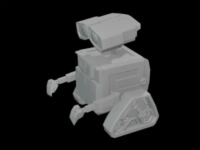 WALL E lowpoly - robot Low-poly 3D model