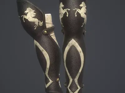 leather leggings Low-poly 3D model