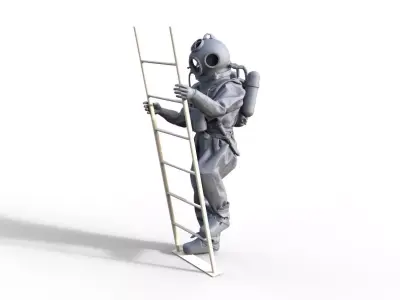 HISTORICAL HELMET DIVER HELMTAUCHER TAUCHER SCHIFFSMODELL 3D print model