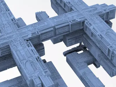 Ancient Maze city 3  3D model