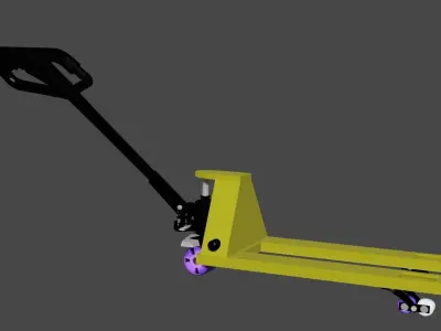 WEIGHT LIFTING TROLLY WITH ANIMATED AND RIGGED 3D model