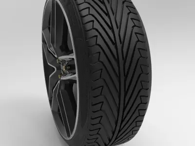 Audi RS6 Avant Wheel with Tyre 3D model