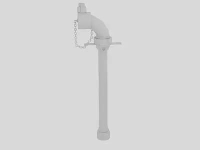 Single Stand Pipe Low-poly 3D model