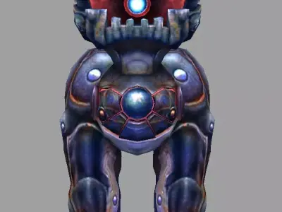 robot dog Low-poly 3D model