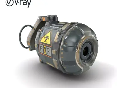 Biological Bomb Futuristic Design model pack Low-poly 3D model