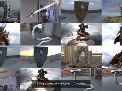 Snake accessory collection 1 3D Model Pack