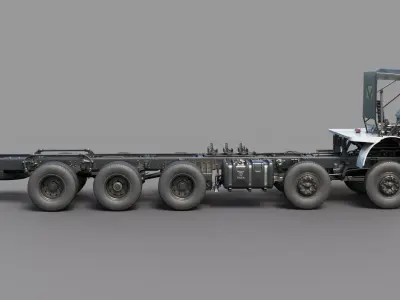 TATA LPT Chassis 16 wheel 3D model