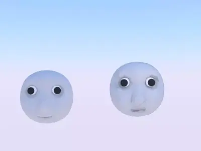 Thomas Friend Face Free low-poly 3D model